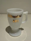 Vintage Disneyland Milk Glass Personalized Mug “Amy” Used, Good