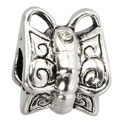 IMPPAC Bead Modul Schmetterling weiß European Beads SMQ586W
