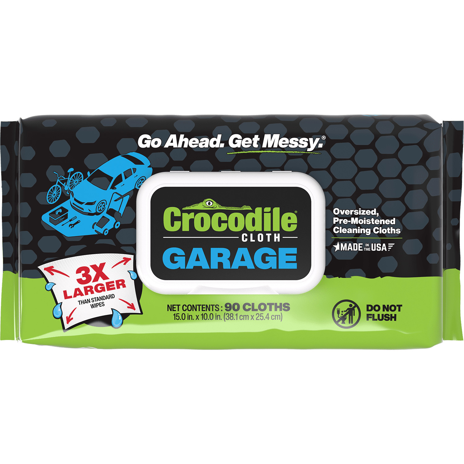 Cloth Garage, Large Cleaning Wipes, for Interior and Degreasing, 90 Count