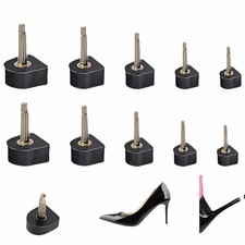 10 Pairs High Heel Tips Replacement - U/Cap Style, 2.4mm 3mm Metal Core, 5 S...