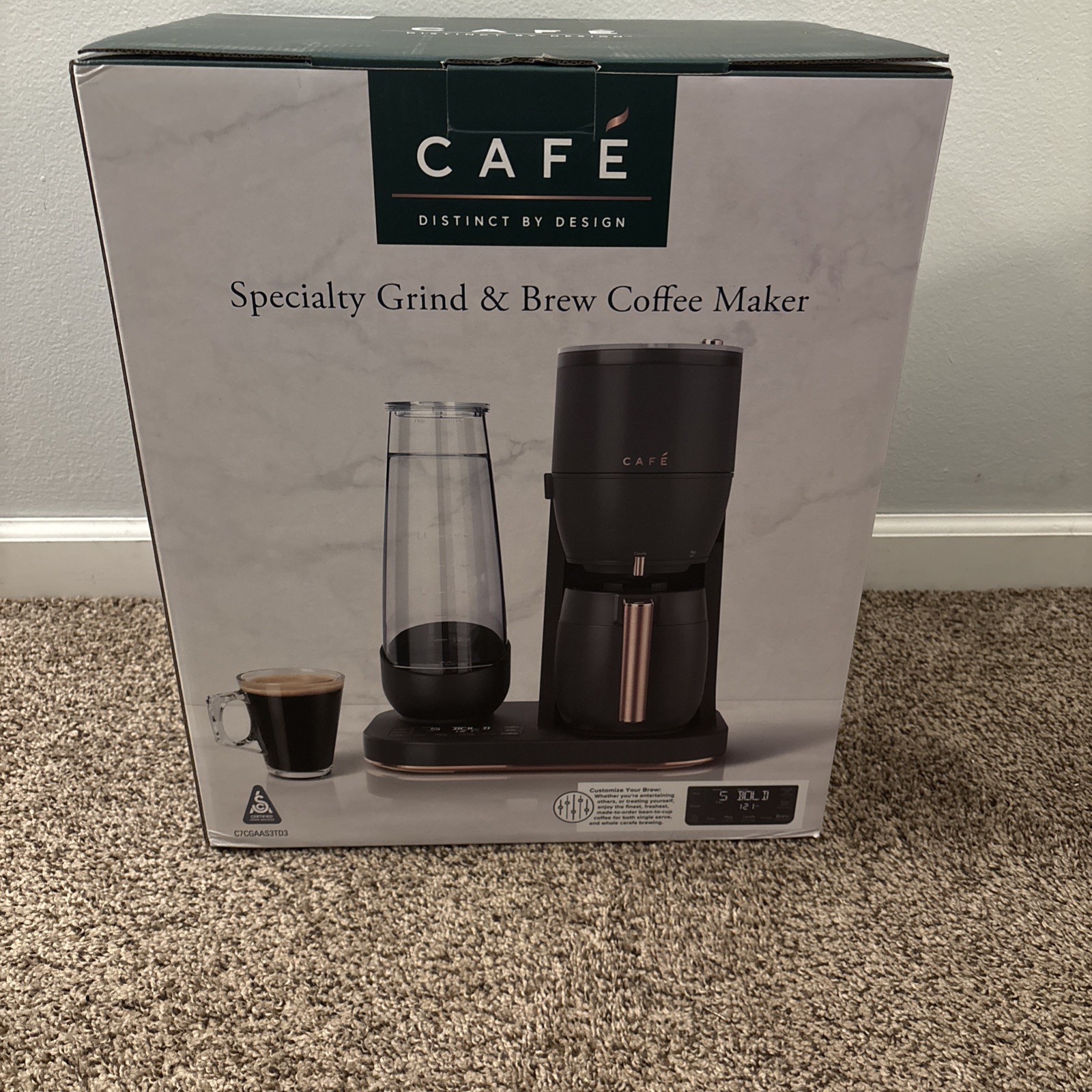 Caf&eacute; Specialty Grind and Brew Coffee Maker, 10 Cup Thermal Carafe, Black NEW!