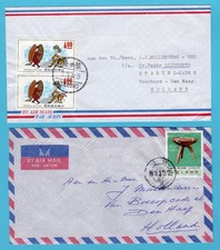 CHINA 2 air covers 1973 Keelung, 1974 Shanghai to Netherlands