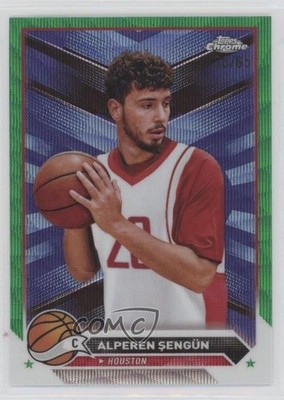 2023-24 Topps Chrome Green Wave Refractor /65 Alperen Sengun Sengün #157 18ci