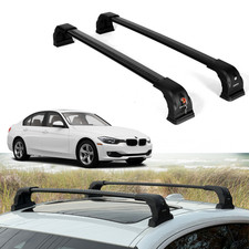 220 Lbs Roof Rack Crossbars For Bmw 3 Series Sedan 2012-2018 - Black 220 Lbs Roof Rack Crossbars For Bmw 3 Series Sedan 2012-2018 - Black