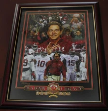 Custom Framed, Nick Saban Alabama framed photo 11x14