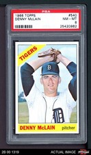 1966 Topps #540 Denny McLain Tigers SHORT-PRINT PSA 8 - NM/MT