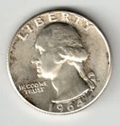 1964 Washington Silver Quarter