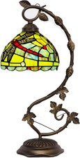 Tiffany Dragonfly Stained Glass Table Lamp for Small Spaces, 21 Inch