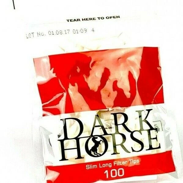 3000 Filtres Dark Horse Slim Long Wrapped - 6x22mm (30 sachets de 100 pièces)