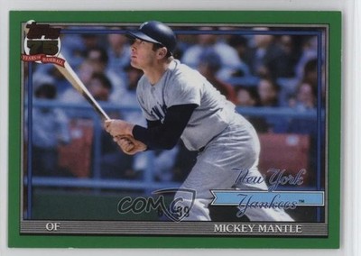 2026 Series 1 1991 Topps Baseball Green 63/99 Mickey Mantle #T91-48 HOF 0hw6