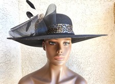 leopard hat formal dress church ascot wedding tea fancy