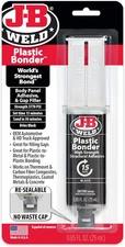 50139 Plastic Bonder Body Panel Adhesive and Gap Filler Syringe - Black