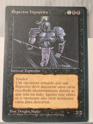 Mtg HYPNOTIC SPECTER NM Portuguese 4th Edition Black Border FBB -Argo-
