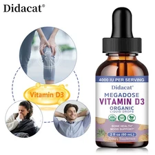 Vitamin D3 Organic Drops Support Bone Health Immune Support Mood Support 60 Ml