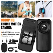 1080p WIFI Thumb Action Camera 1.45" HD Screen Stabilization Magnetic Bodycam
