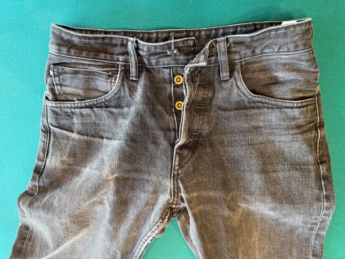 Ship John Holcomb Indigo Selvedge Faded Black Denim Jeans 30x32