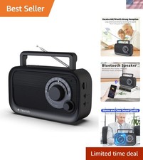 Brand New Portable AM FM Radio with Bluetooth, DSP, Wall Plug, Battery  AC P...