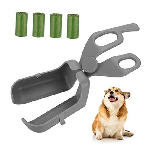 Pooper Scooper, Portable Dog Poop Scooper for Small Dogs with 60pcs Pet Waste