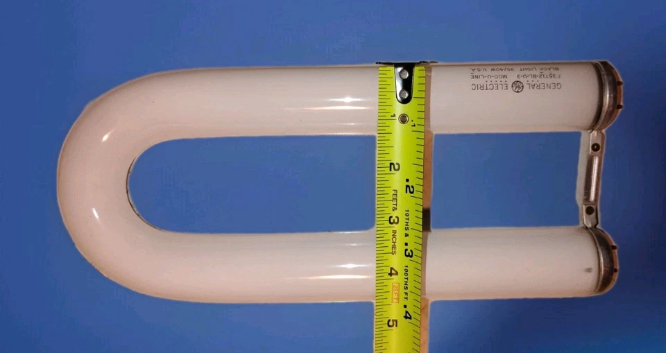 (1) *RARE Vtg *GE F35T12 blu 2 mod-u-line black light Bulb 12" L 3-5/8" Btw Ends - Image 3 of 4