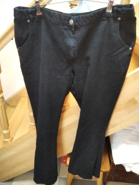 Women Laura Ashley Trousers Black 46 / 3XL / 54 #A36A