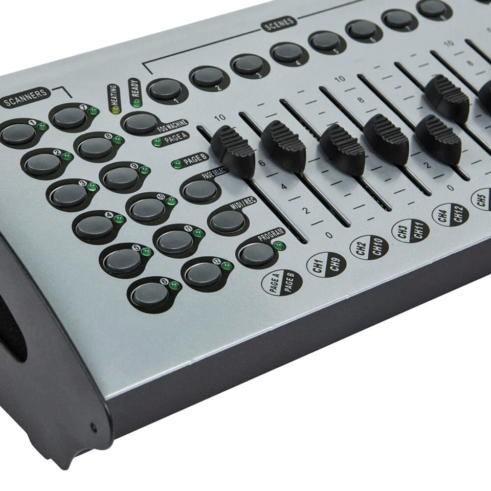 16 Channel DMX-512 Stage Light Controller Console 240 Scenes XLR For DJ Party - Image 3 of 4