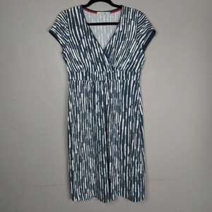 Boden Womens 8 Jersey Knit Midi Dress Grey White Stripe Ebay
