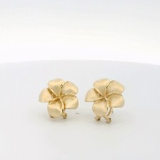 14k yellow Gold Flower Stud Earrings C31014799