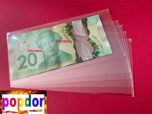 Bill Holders – 5 New Soft Currency Protectors 17,1 X 8,4 cm (6 3/4 x 3 5/16) - Photo 2 sur 2