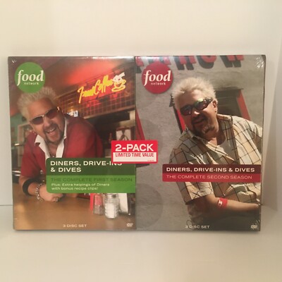 Diners, Drive-ins and Dives: Season 1 & Season 2 DVD Lot 2-Pack New/Sealed Food