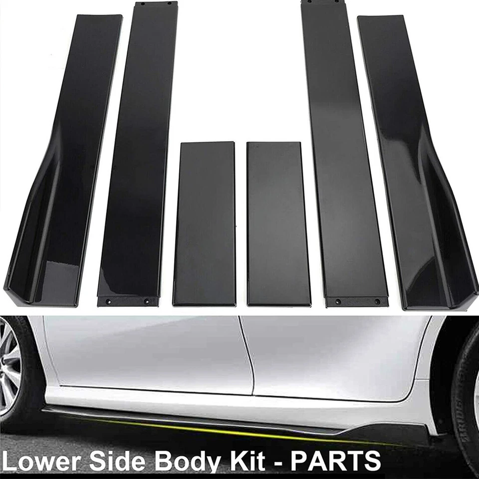 86.6'' For Ford Glossy Black Side Skirt Extension Rocker Panel Splitter Lip AU - image 4 of 4