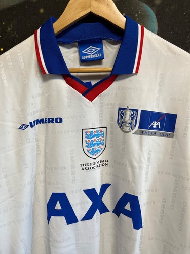 England FA Cup Umbro 1998/1999 Soccer Long Sleeve Shirt Jersey Football Size XL - Picture 6 of 20