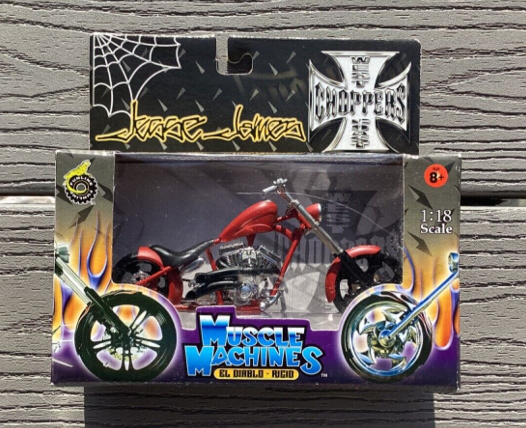 MUSCLE MACHINES 1/18 JESSE JAMES WEST COAST CHOPPERS EL DIABLO