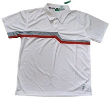Prince men's 3-button tennis golf short sleeve activewear polo white size XL