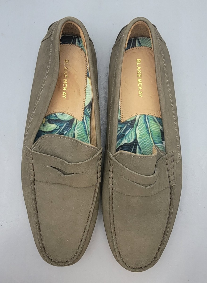 Blake McKay Jasper Penny Loafer Moccasin Olive Leather Mens  display picture 2