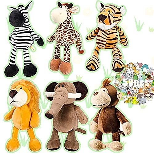 Jungle animal plush best sale toys
