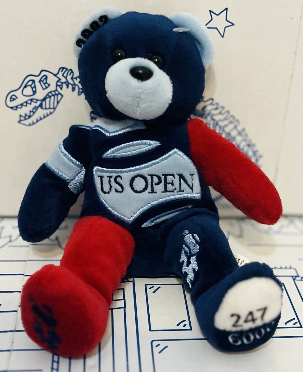 US Open 2002 Plush Patriot Bear 247 / 6000 Team Beans Tennis Doll