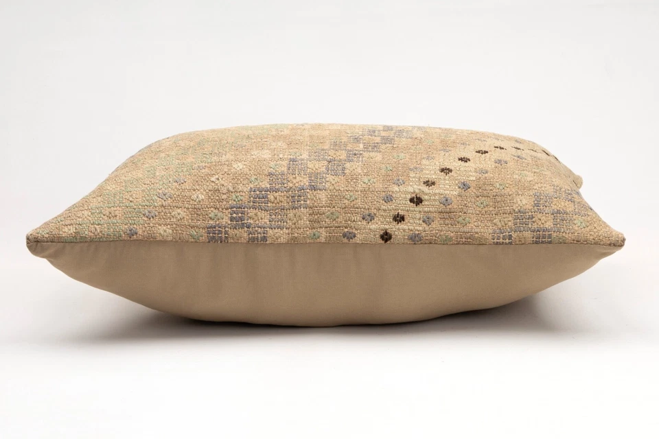 Funda de almohada Kilim, 16x24 inc, almohada de sofá vintage, almohada decorativa hecha a mano Foto 3 de 4