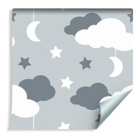 10M Vlies Tapete Rolle Kinderzimmer Himmel Sterne Wolken Monde Natur Xxl 187