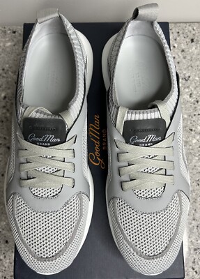 Good Man Brand GMB Knit Trainer Sneakers Grey Sz 11.5 Italy 
