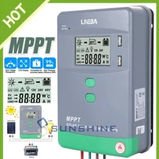 60A 12V/24V MPPT Solar Charge Controller Auto Tracking PV Regulator LCD 2 USB