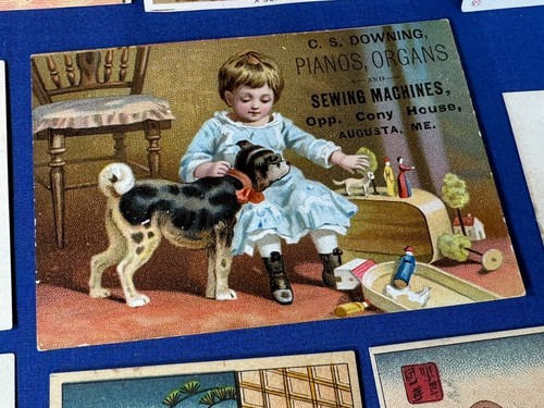 Lote de 19 piezas efímeras ~ tarjetas comerciales, recortes, máquina de coser, té japonés - Imagen 7 de 19