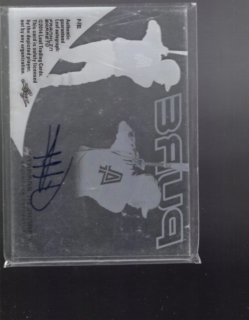 B4246- 2014 Leaf Trinity Pure Autographs Charcoal #PFB1 Franklin Barreto - Image 2 of 2