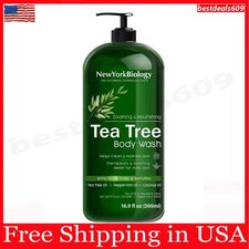 Tea Tree Body Wash Moisturizing Anti-Itch Itchy Skin Jock Itch 16.9 Fl Oz