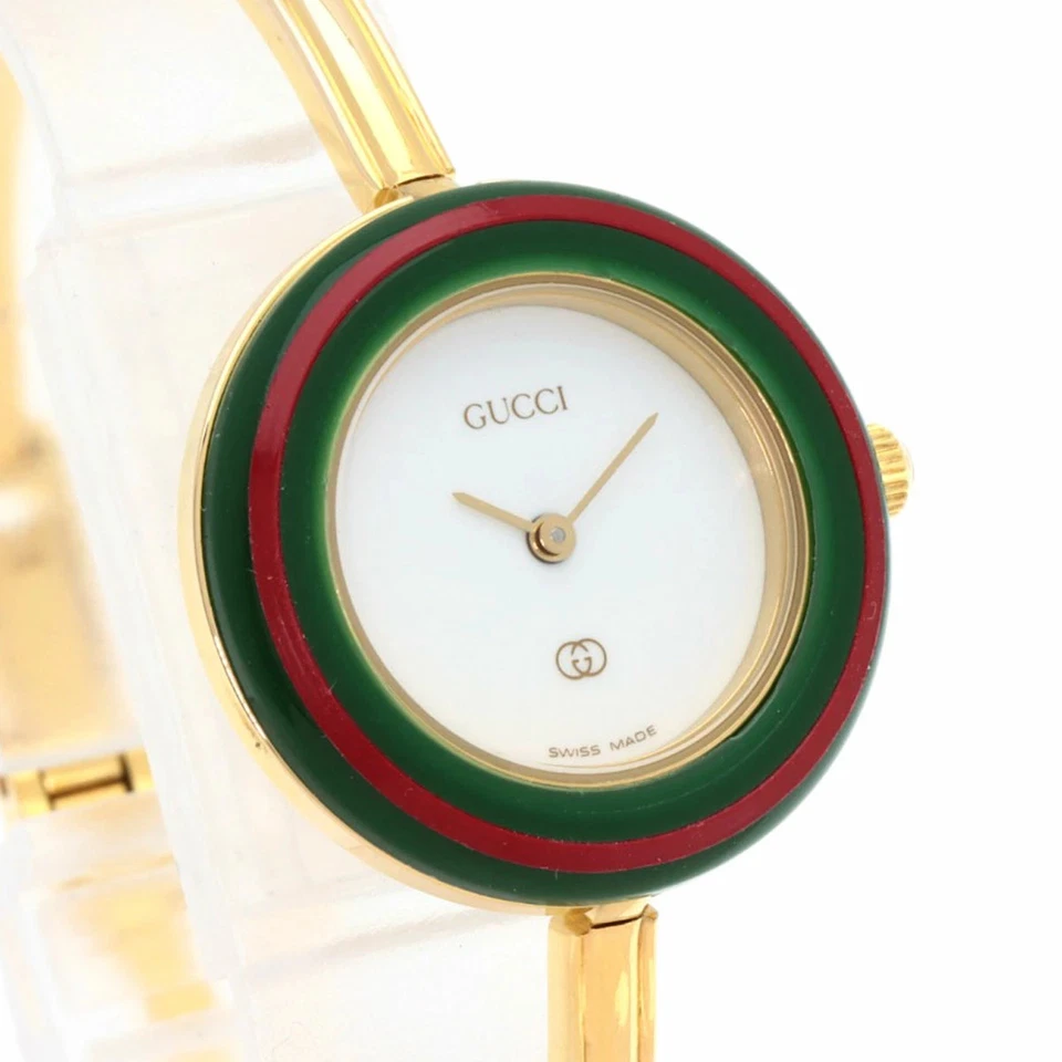 Gucci 1100 L Change Bezel With Replacement Bezel Wristwatch GP GP Ladies Used GU - Image 4 of 4