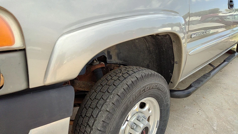 99-02 Sierra 2500 Hd Driver Left Front Wheel Flare Moulding Fender Pewter 11u - Image 3 of 3