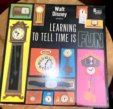 Vintage Walt Disney Learning To Tell Time Is Fun Vinyl Record LP 1964 Sealed
