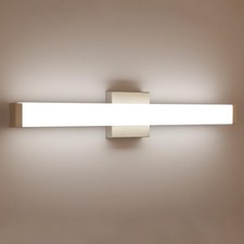 Bathroom Vanity Light Brushed Nickel Square LED 24 inch 14W 4000K Natural Whi...