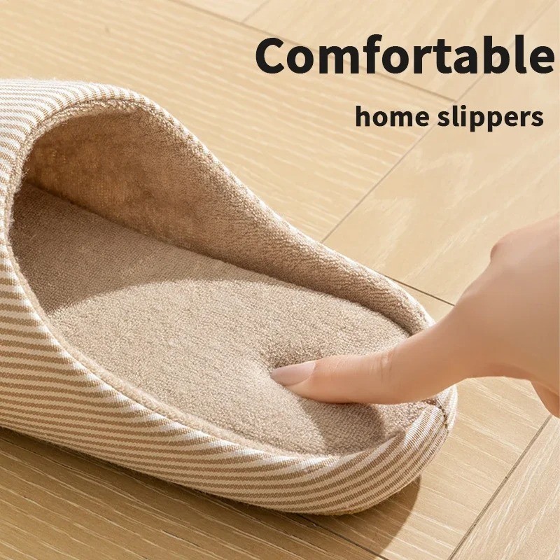 Unisex Soft Fur House Slippers Indoor Non Slip Flat Slide Bedroom Shoes Cozy