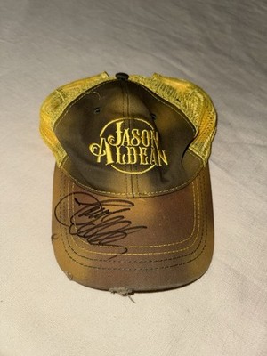 Jason Aldean SIGNED Trucker Mesh Snapback Hat Burn It Down Tour Meet & Greet