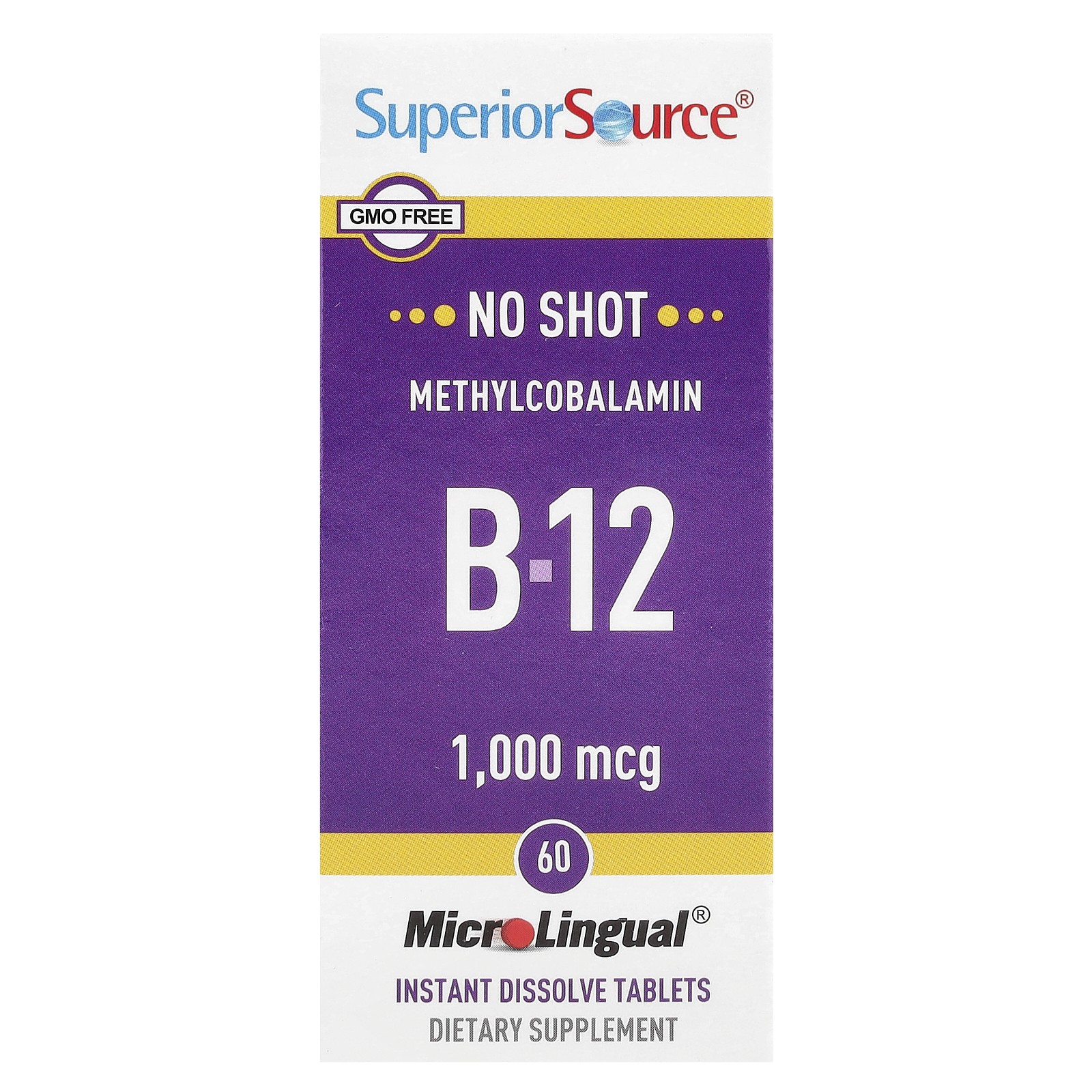 Methylcobalamin B-12 1000 mcg 60 MicroLingual Instant Dissolve Tablets 3090₽